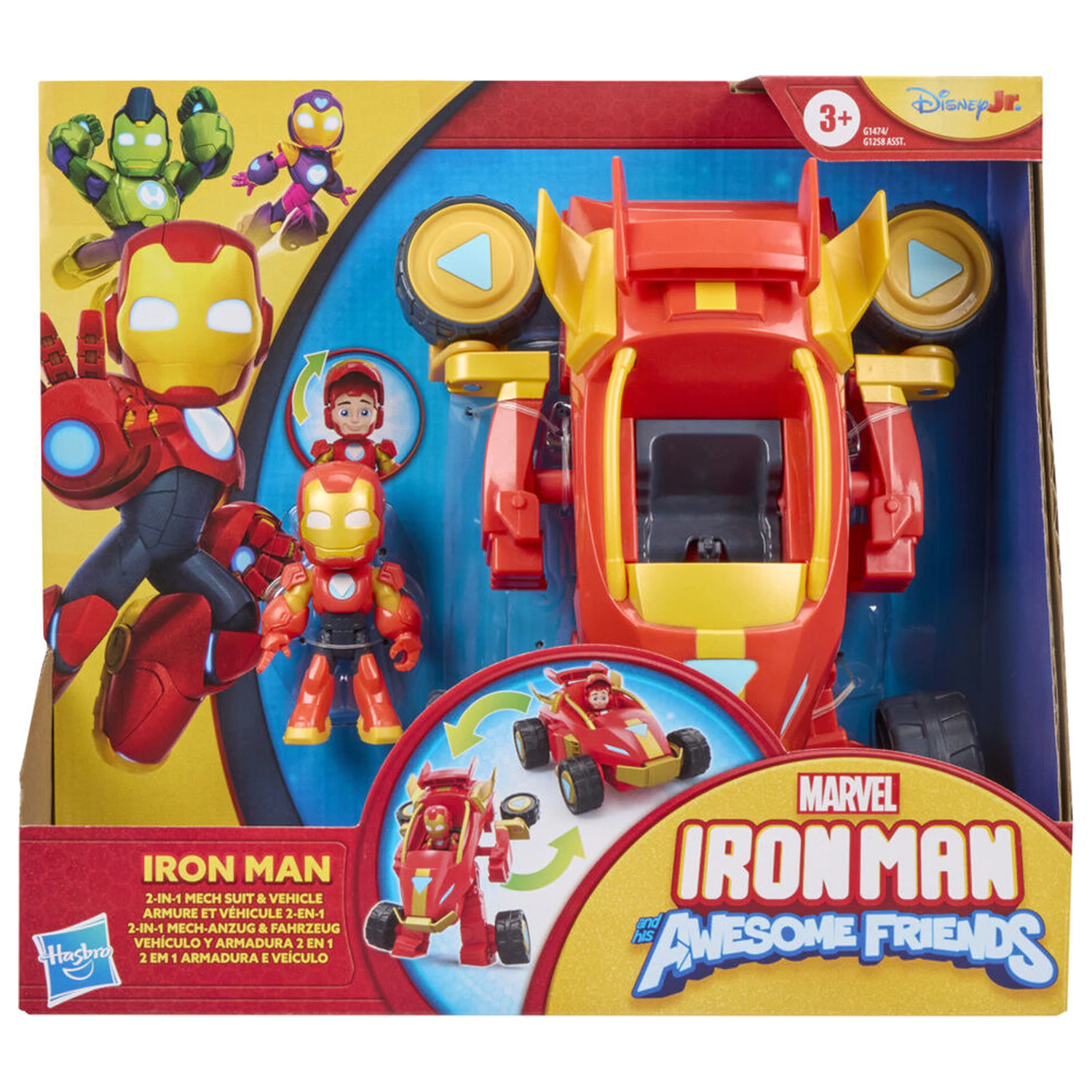 Marvel Iron Man A Jeho Úžasní Priatelia figúrka a vozidlo produktová fotografia
