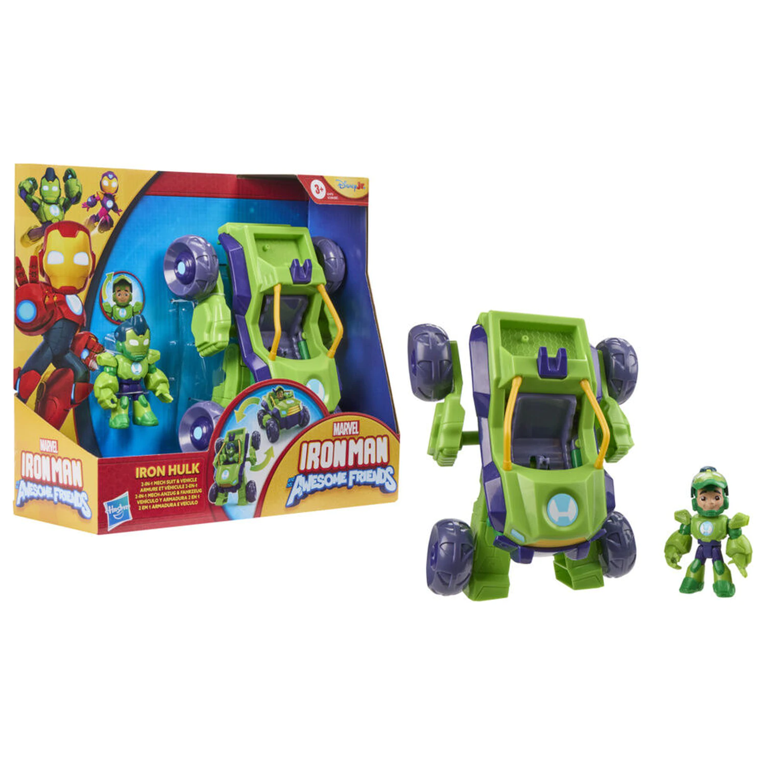 Marvel Iron Man a jeho Awesome Friends Hulk figúrka a vozidlo produktová fotografia
