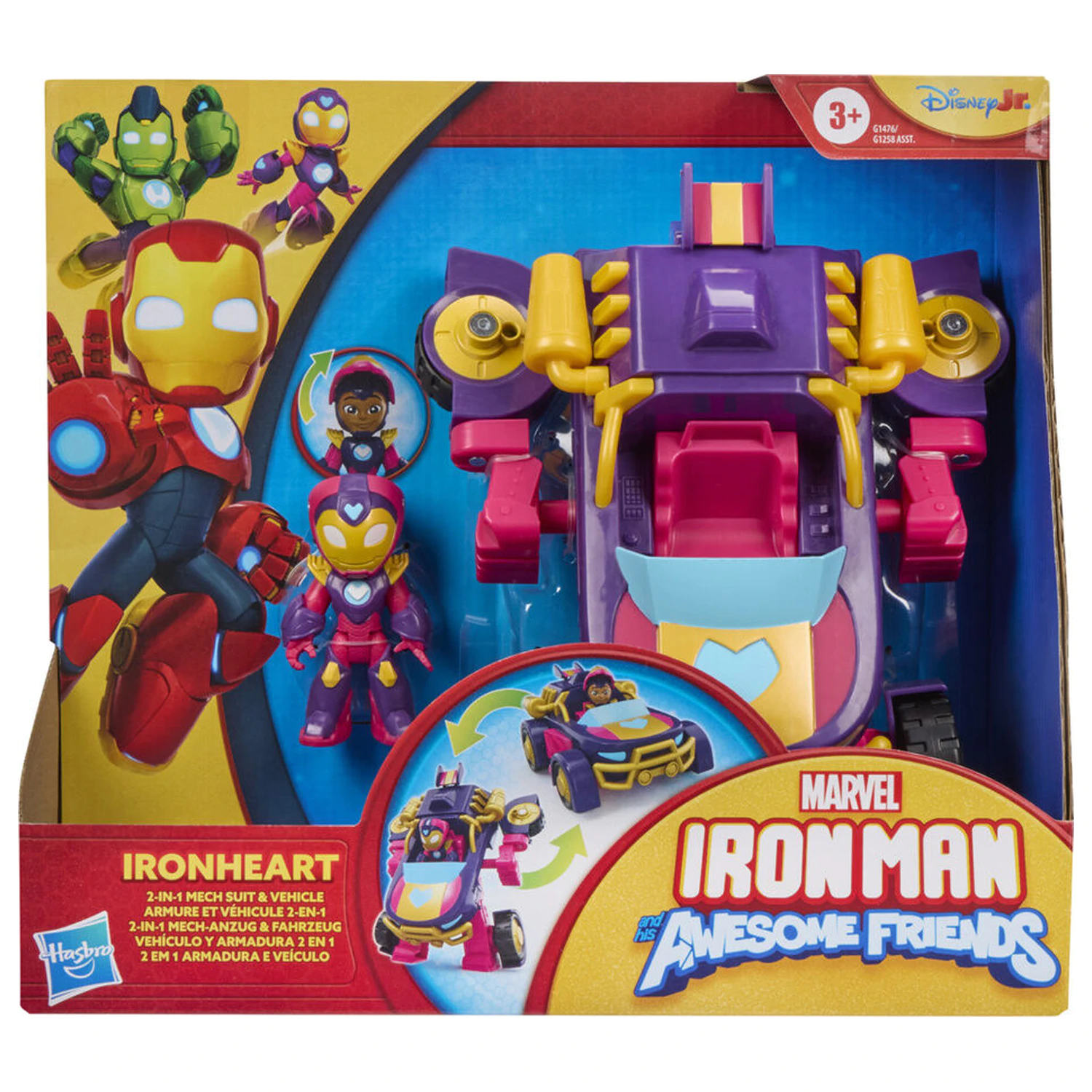 Marvel Iron Man And His Awesome Friends Iron Heart figúrka a vozidlo produktová fotografia