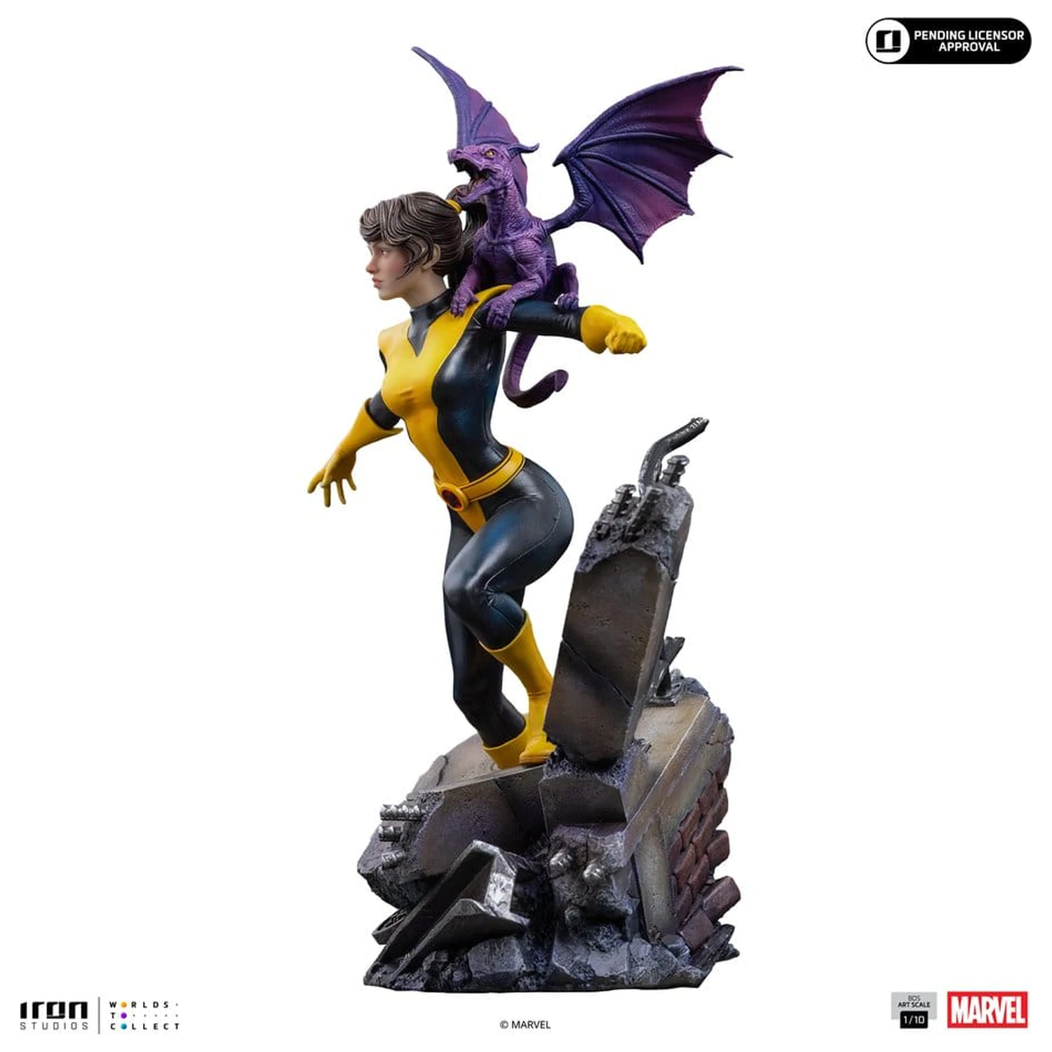 Marvel Kitty Pride & Lockheed X-Men Comics BDS socha v mierke 1/10 Kitty Pride & Lockheed produktová fotografia