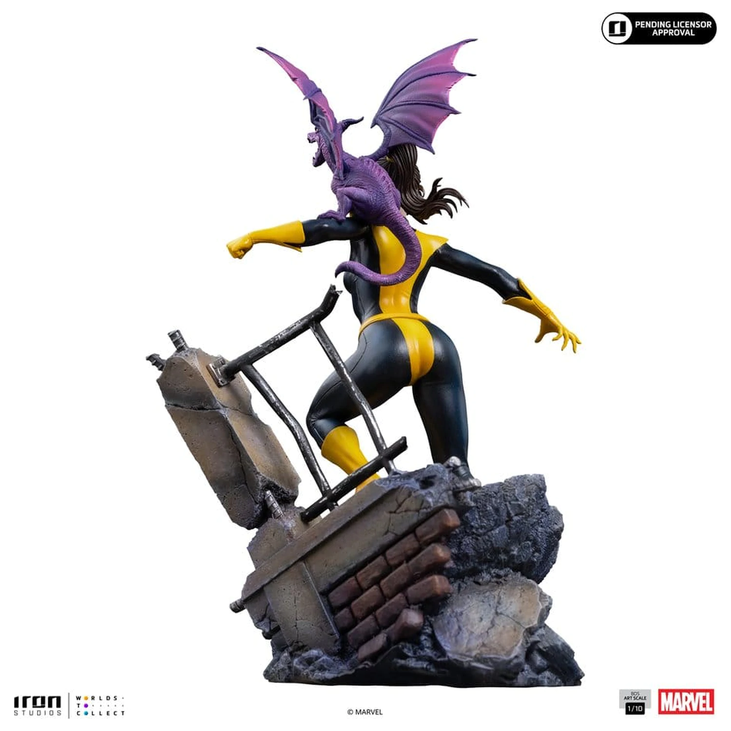 Marvel Kitty Pride & Lockheed X-Men Comics BDS socha v mierke 1/10 Kitty Pride & Lockheed produktová fotografia