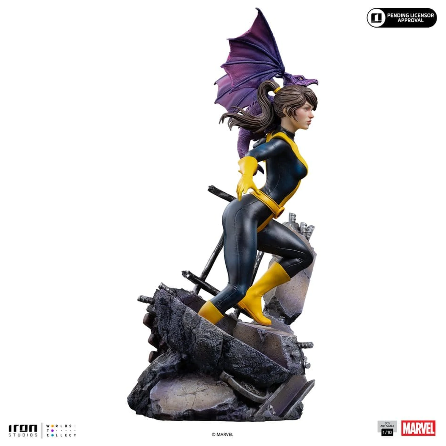 Marvel Kitty Pride & Lockheed X-Men Comics BDS socha v mierke 1/10 Kitty Pride & Lockheed produktová fotografia