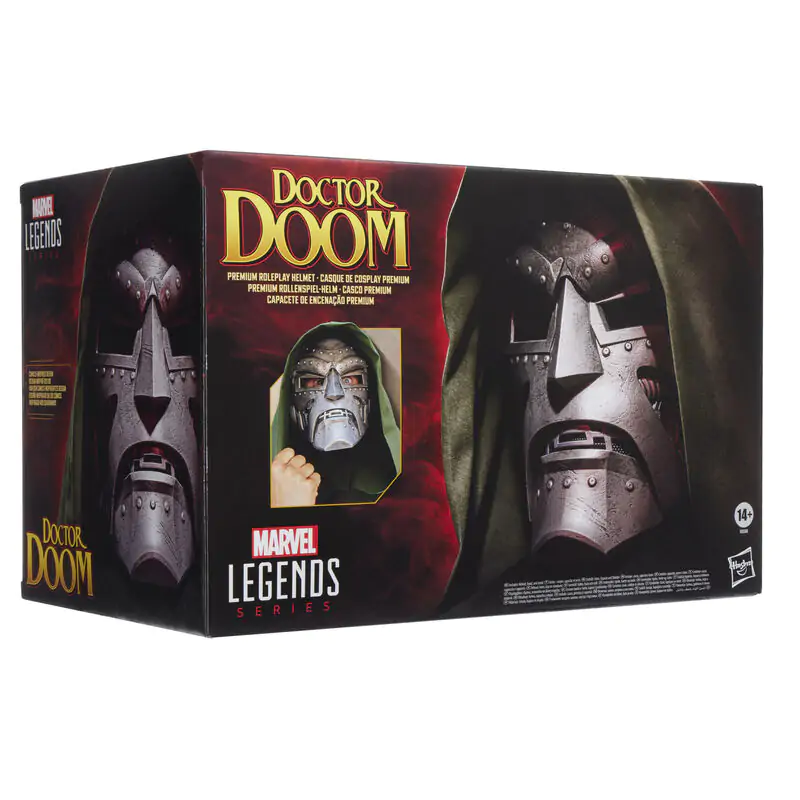 Marvel Legends Doctor Doom prémiová roleplay prilba produktová fotografia