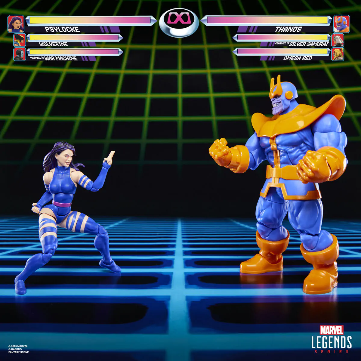 Marvel Legends Gameverse Psylocke verzus Thanos balenie 2 figúrky 15 cm produktová fotografia