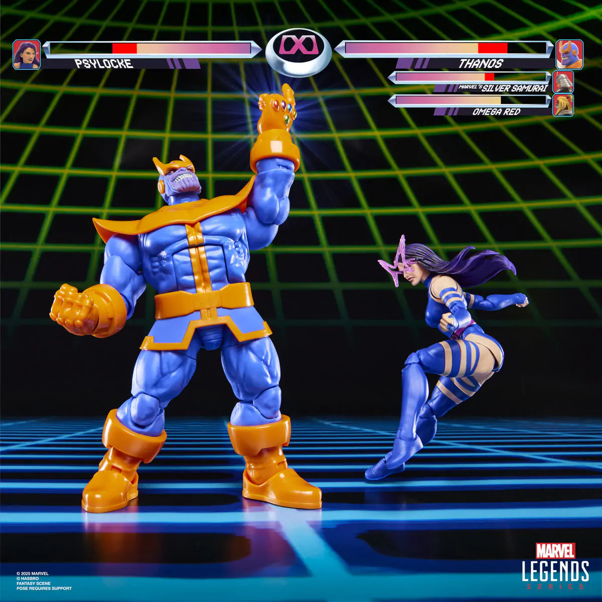 Marvel Legends Gameverse Psylocke verzus Thanos balenie 2 figúrky 15 cm produktová fotografia