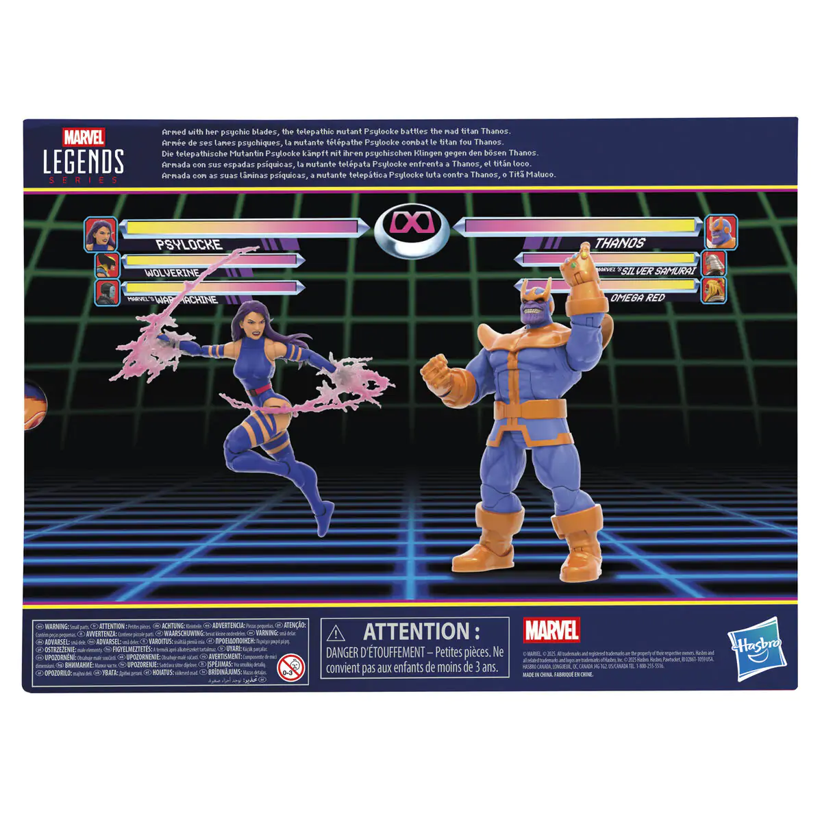 Marvel Legends Gameverse Psylocke verzus Thanos balenie 2 figúrky 15 cm produktová fotografia