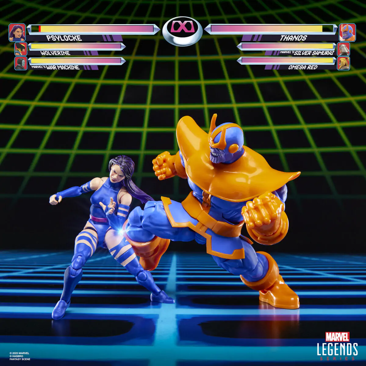 Marvel Legends Gameverse Psylocke verzus Thanos balenie 2 figúrky 15 cm produktová fotografia