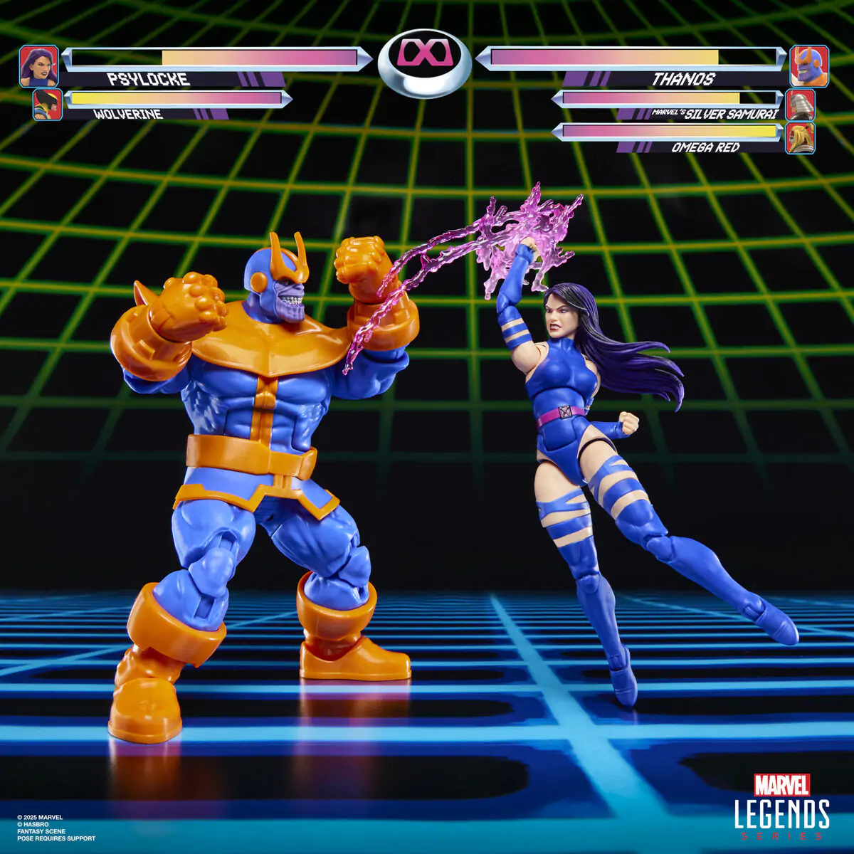 Marvel Legends Gameverse Psylocke verzus Thanos balenie 2 figúrky 15 cm produktová fotografia
