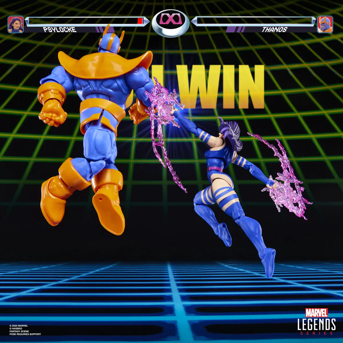 Marvel Legends Gameverse Psylocke verzus Thanos balenie 2 figúrky 15 cm produktová fotografia