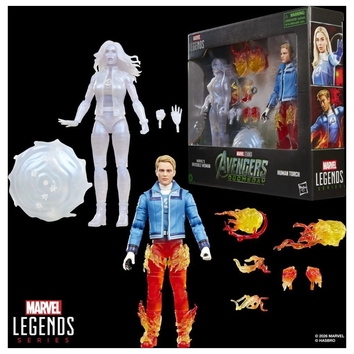 Marvel Legends Series Avengers Doomsday Invisible Woman & Human Torch balenie 2 figúrok 15 cm produktová fotografia