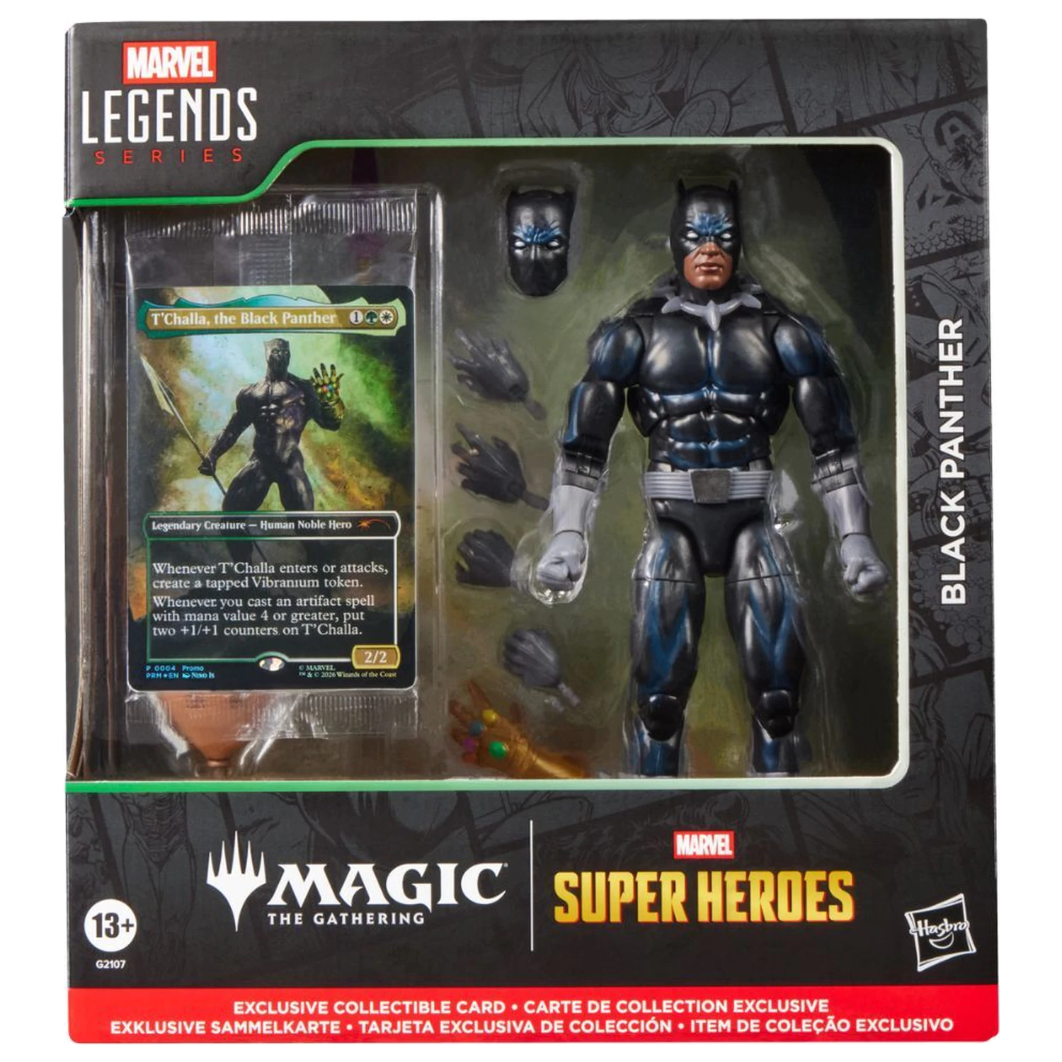 Marvel Legends Series Magic The Gathering Black Panther figúrka 15cm produktová fotografia