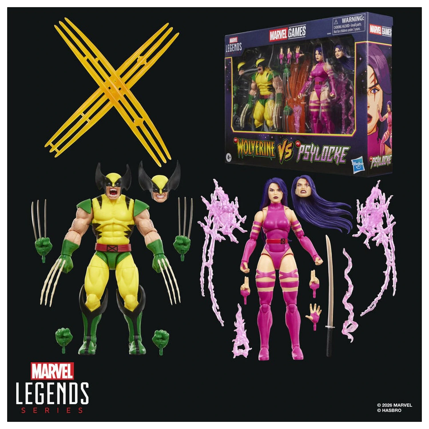 Marvel Legends Series Wolverine Vs Psylocke balenie 2 figúrky 15cm produktová fotografia