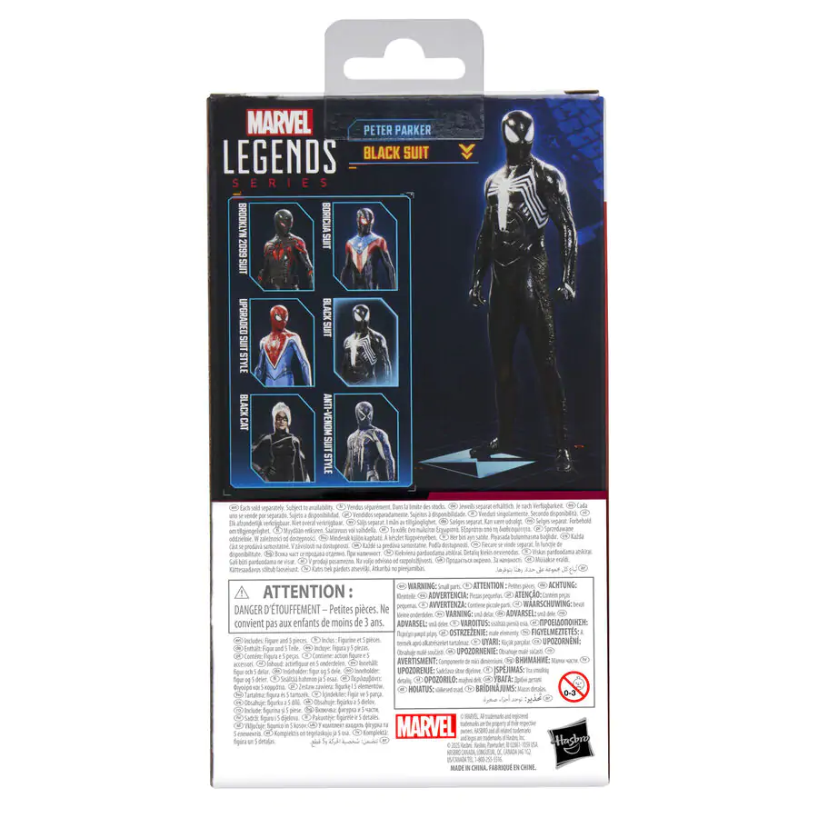 Marvel Legends Spider-Man 2 Peter Parker Black Suit figúrka 15cm produktová fotografia