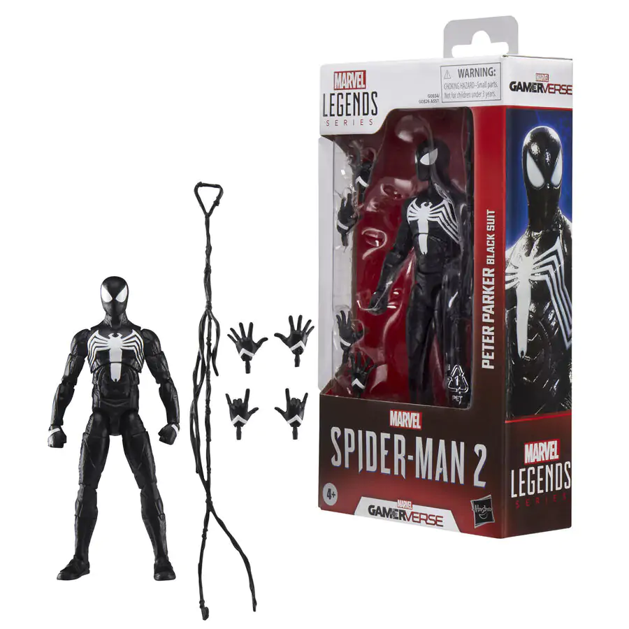 Marvel Legends Spider-Man 2 Peter Parker Black Suit figúrka 15cm produktová fotografia