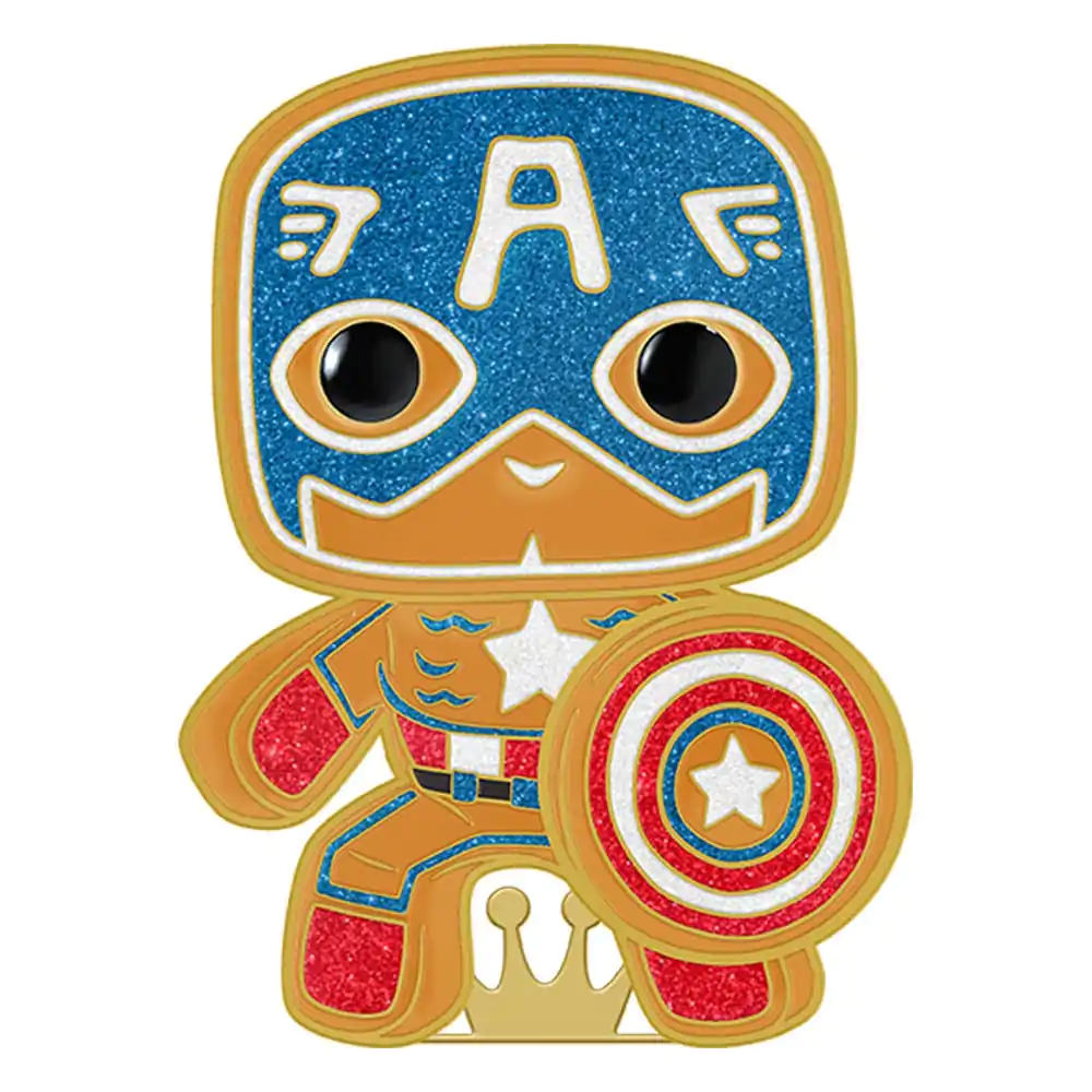 Marvel Loungefly POP! Smaltovaný odznak Captain America 10 cm produktová fotografia