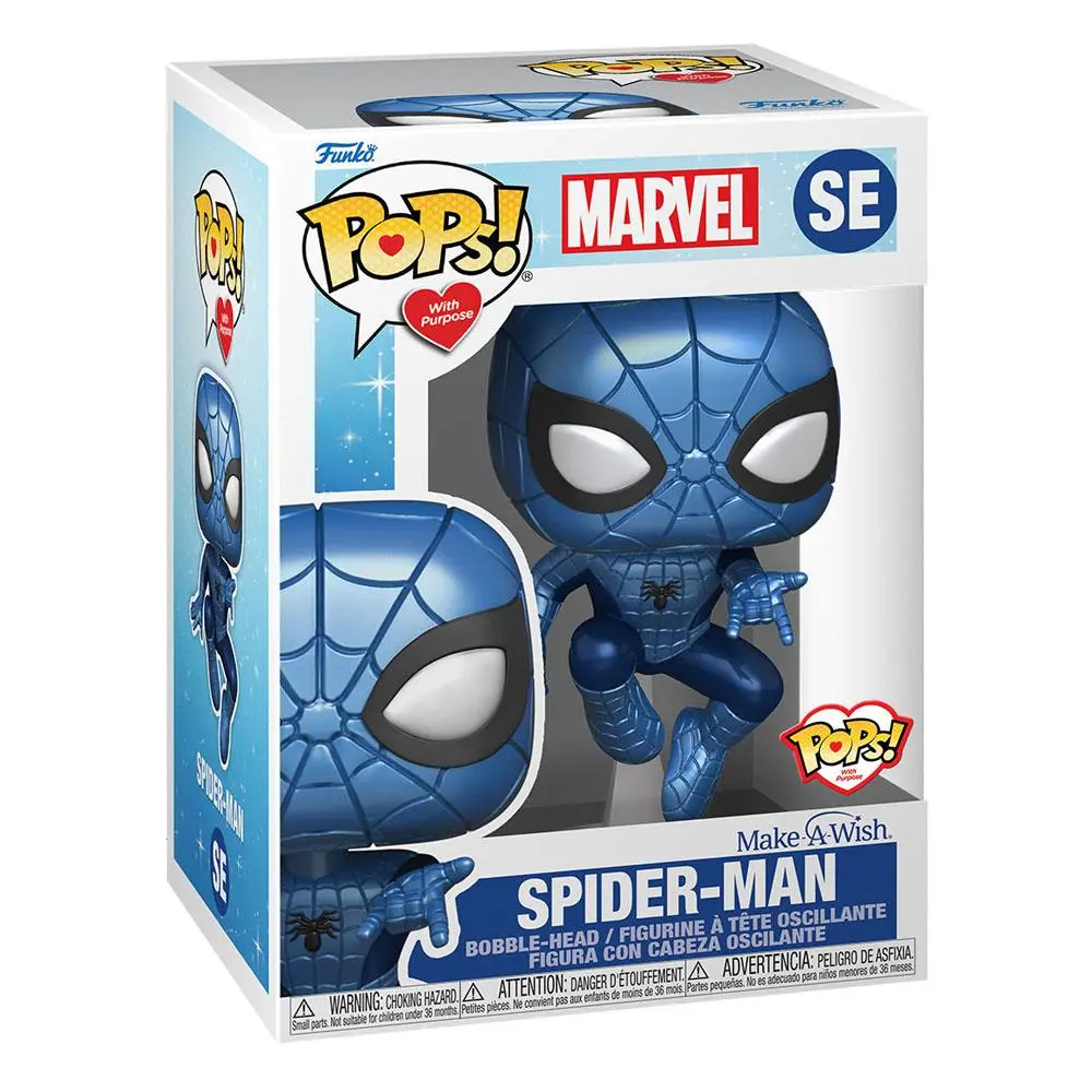 Marvel Make a Wish 2022 POP! Marvel vinylová figúrka Spider-Man (Metallic) 9 cm termékfotó