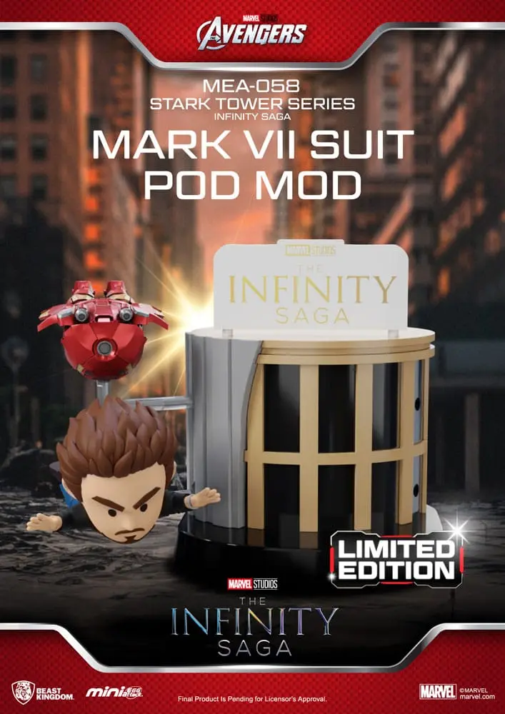 Marvel Mini Egg Attack figúrky The Infinity Saga Stark Tower sorozat Tony Stark & Mark VII öltöny pod mod 12 cm termékfotó