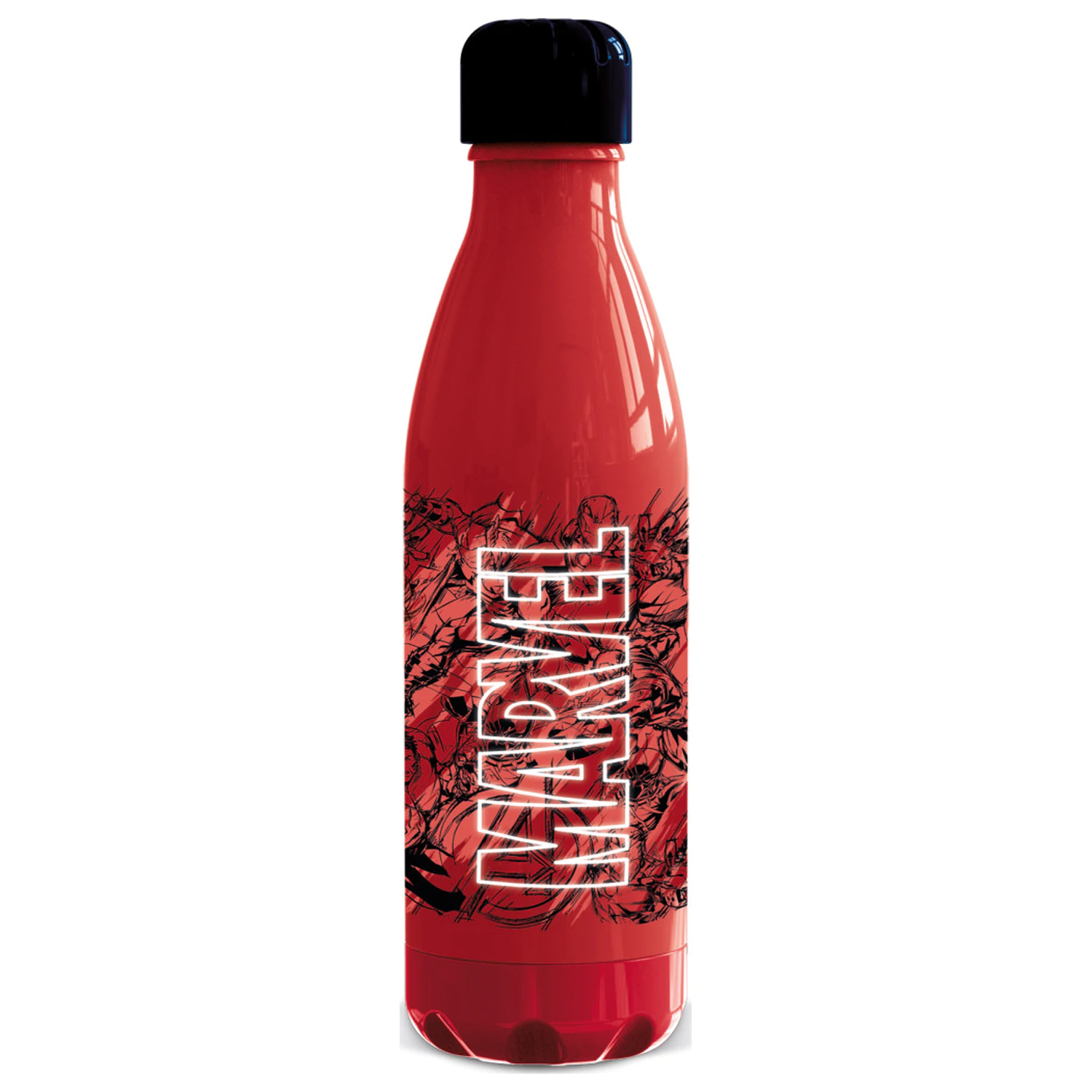 Marvel červená plastová fľaša na vodu so skrutkovacím uzáverom 660 ml produktová fotografia