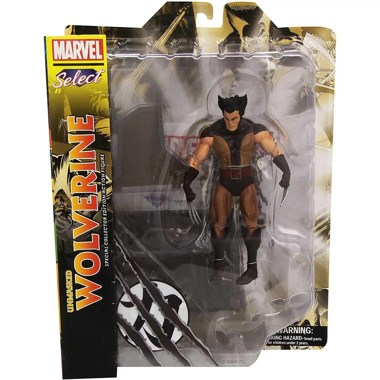 Marvel Select akčná figúrka Unmasked Brown Costume Wolverine 18 cm termékfotó