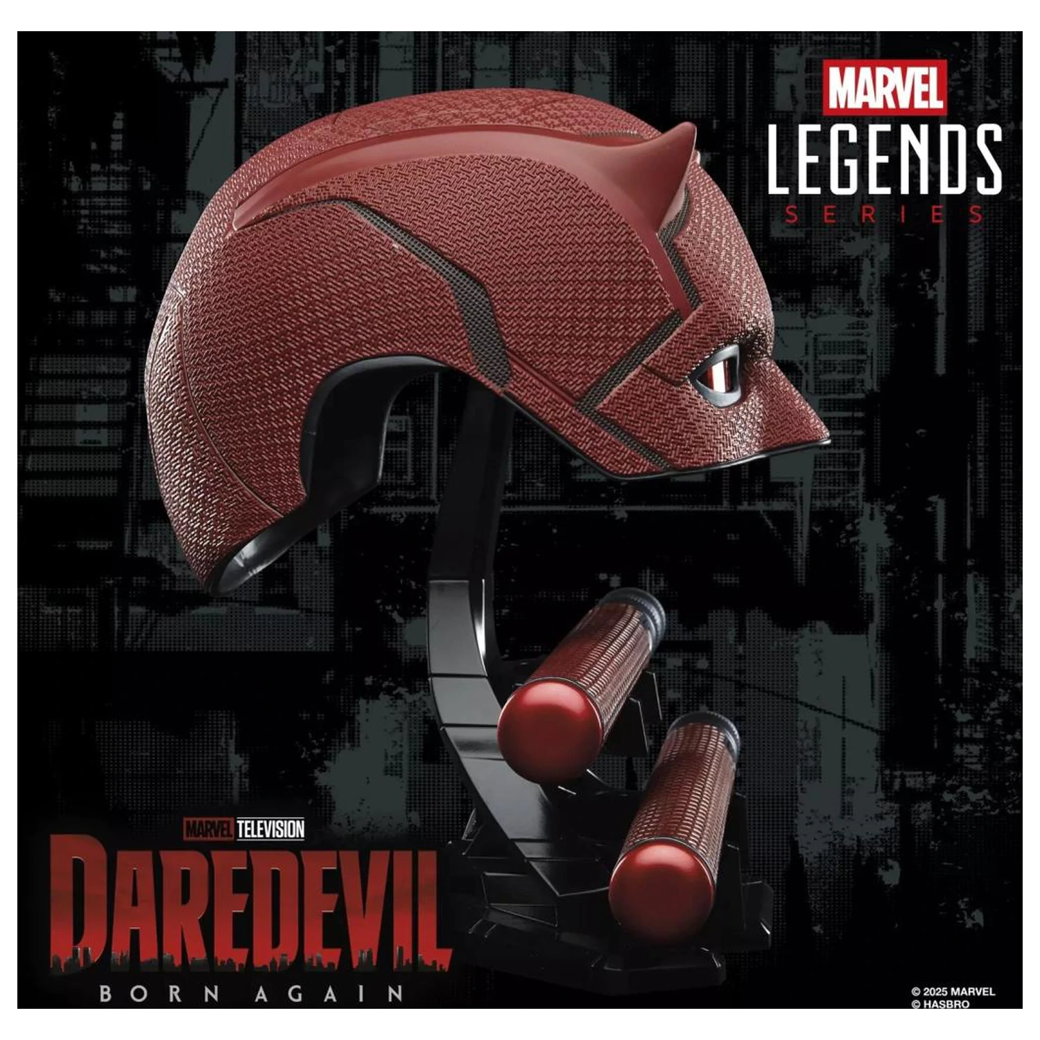 MARVEL Helmet & Billy club prémiová replika pre hranie rolí Daredevil Legend Series produktová fotografia