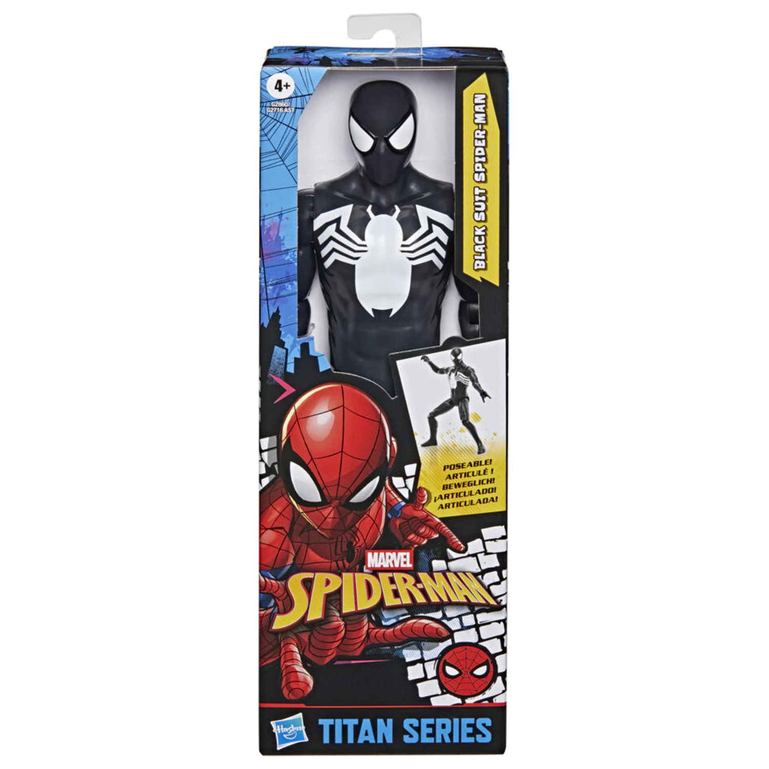 Marvel Spider-Man Titan Series Black Suit Spider-Man figúrka 30cm produktová fotografia