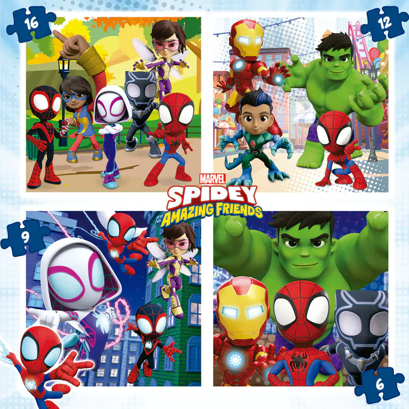 Marvel Spidey Amazing Friends puzzle 6-9-12-16 dielikov produktová fotografia
