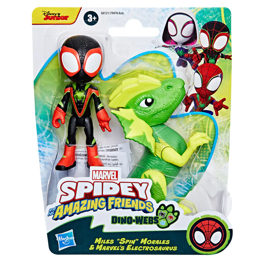 Marvel Spidey and his Amazing Friends Miles Spin Morales & Marvels Electrosaurus figúrka produktová fotografia