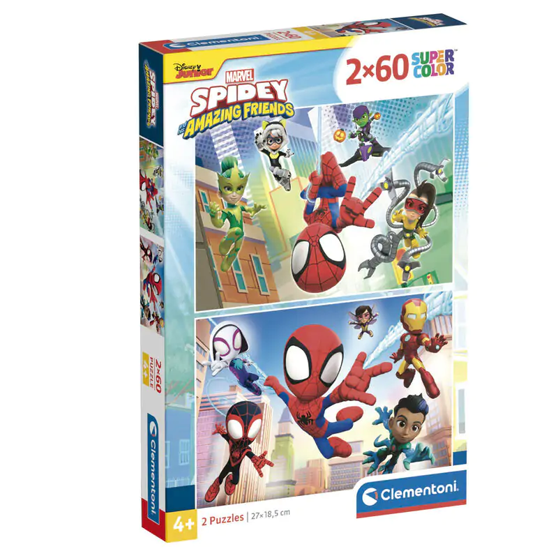 Marvel Spidey and His Amazing Friends puzzle 2 x 60 dielikov produktová fotografia