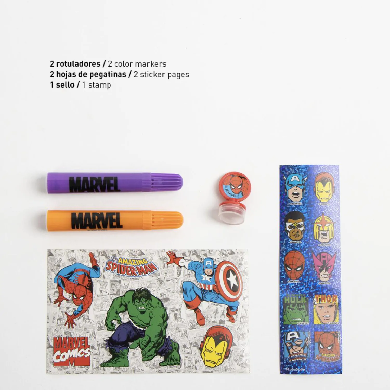 Marvel omaľovánkový stationery set produktová fotografia