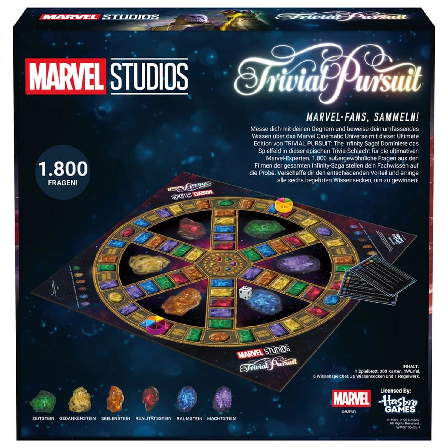 Marvel stolová hra Trivial Pursuit Universe XL *German Version* produktová fotografia