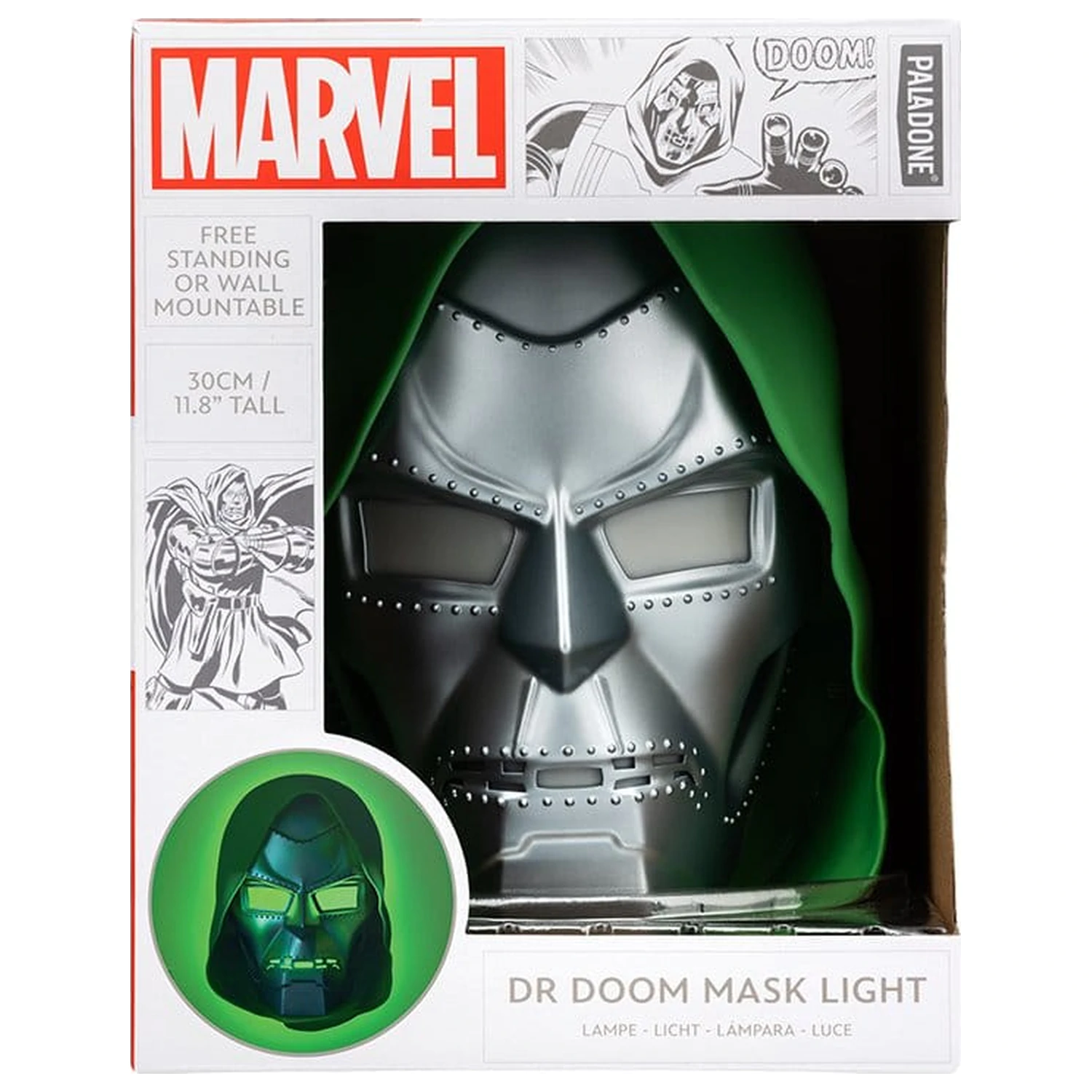 Marvel Universe Svetelná Dr Doom maska 30 cm produktová fotografia