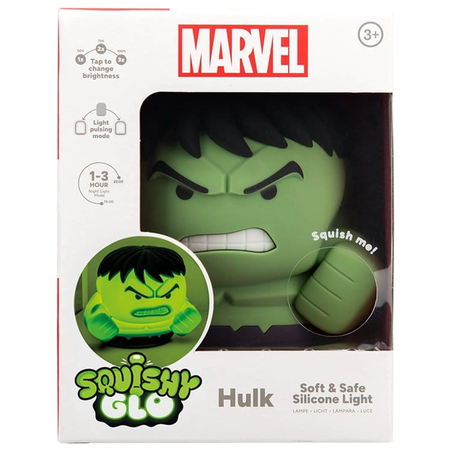 Marvel Universe SquishyGlo Silicon Svetelný Hulk 15 cm produktová fotografia