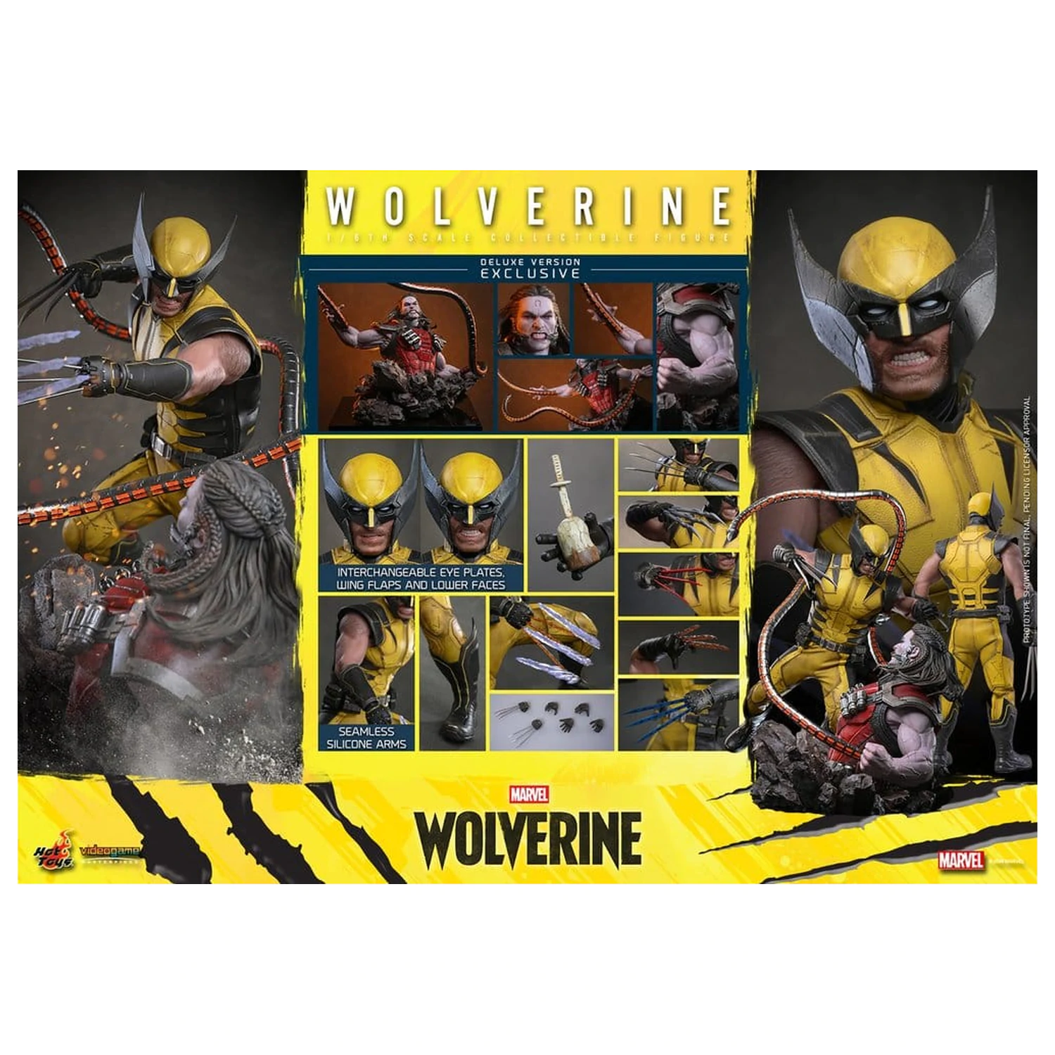 Marvel Video Game Masterpiece akčná figúrka 1/6 Wolverine (Deluxe Version) 29 cm produktová fotografia