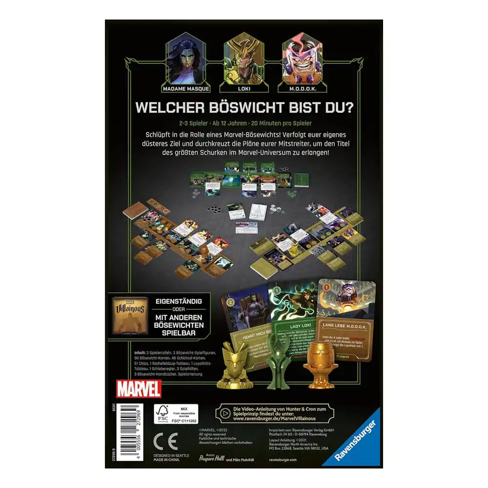 Marvel Villainous stolová hra Arglist & Schabernack *German Edition* produktová fotografia