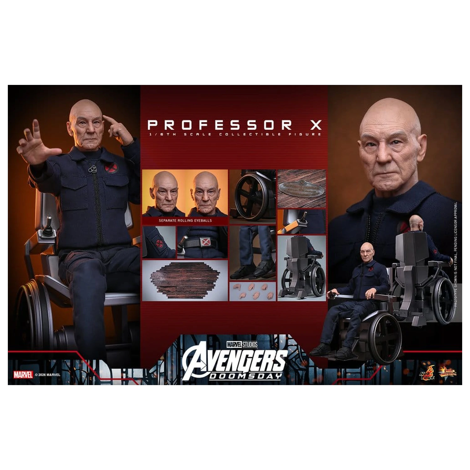 Marvel X-Men akčná figúrka 1/6 Professor X 25 cm produktová fotografia