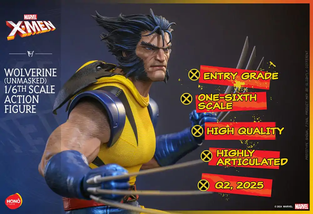 Marvel X-Men Akčná figúrka 1/6 Wolverine (bez masky) 28 cm termékfotó