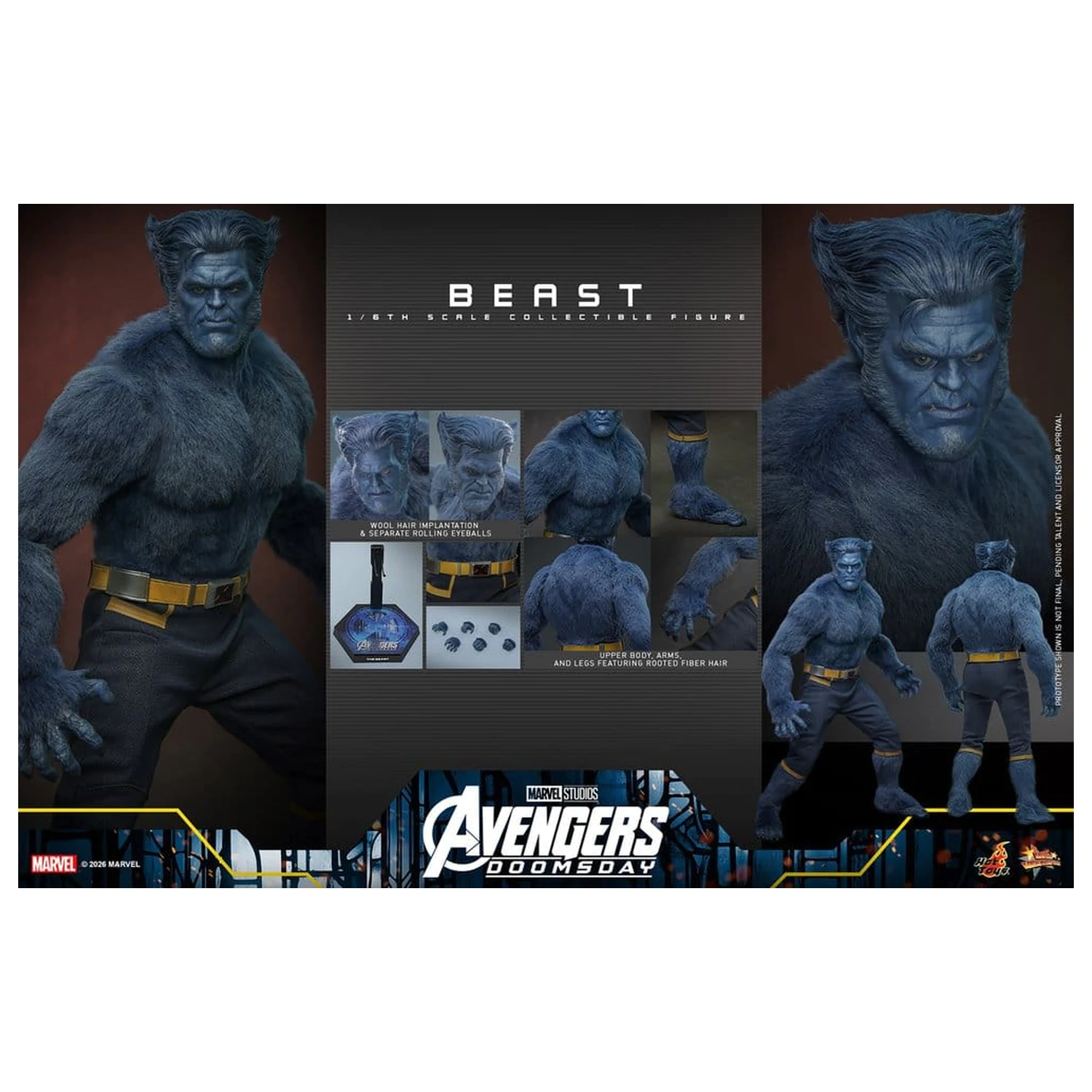Marvel X-Men Movie Masterpiece akčná figúrka 1/6 Beast (Collector Edition) 33 cm produktová fotografia