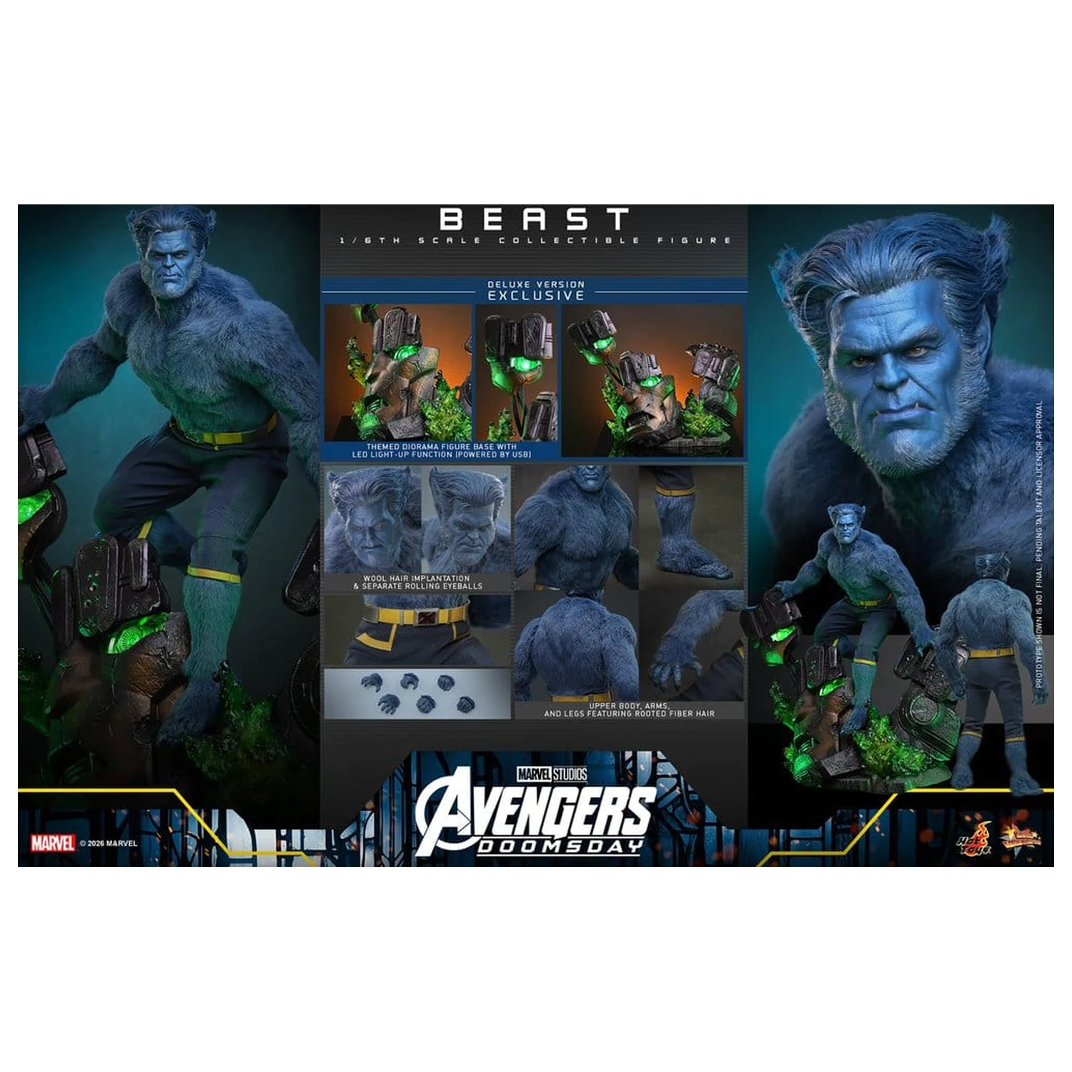 Marvel X-Men Movie Masterpiece akčná figúrka 1/6 Beast (Deluxe Version) 33 cm produktová fotografia