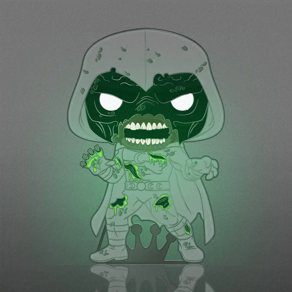 Marvel Zombie Loungefly POP! Smaltovaný odznak Moon Knight (Svietiaci v tme) 10 cm produktová fotografia