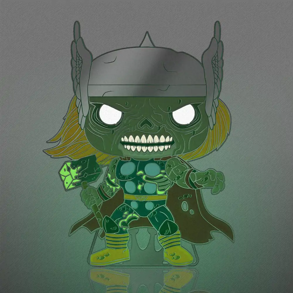 Marvel Zombie Loungefly POP! Smaltovaný odznak Thor (Svietiaci v tme) 10 cm produktová fotografia