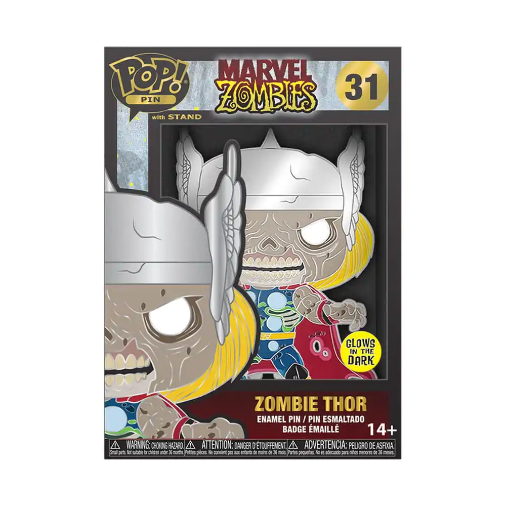Marvel Zombie Loungefly POP! Smaltovaný odznak Thor (Svietiaci v tme) 10 cm produktová fotografia