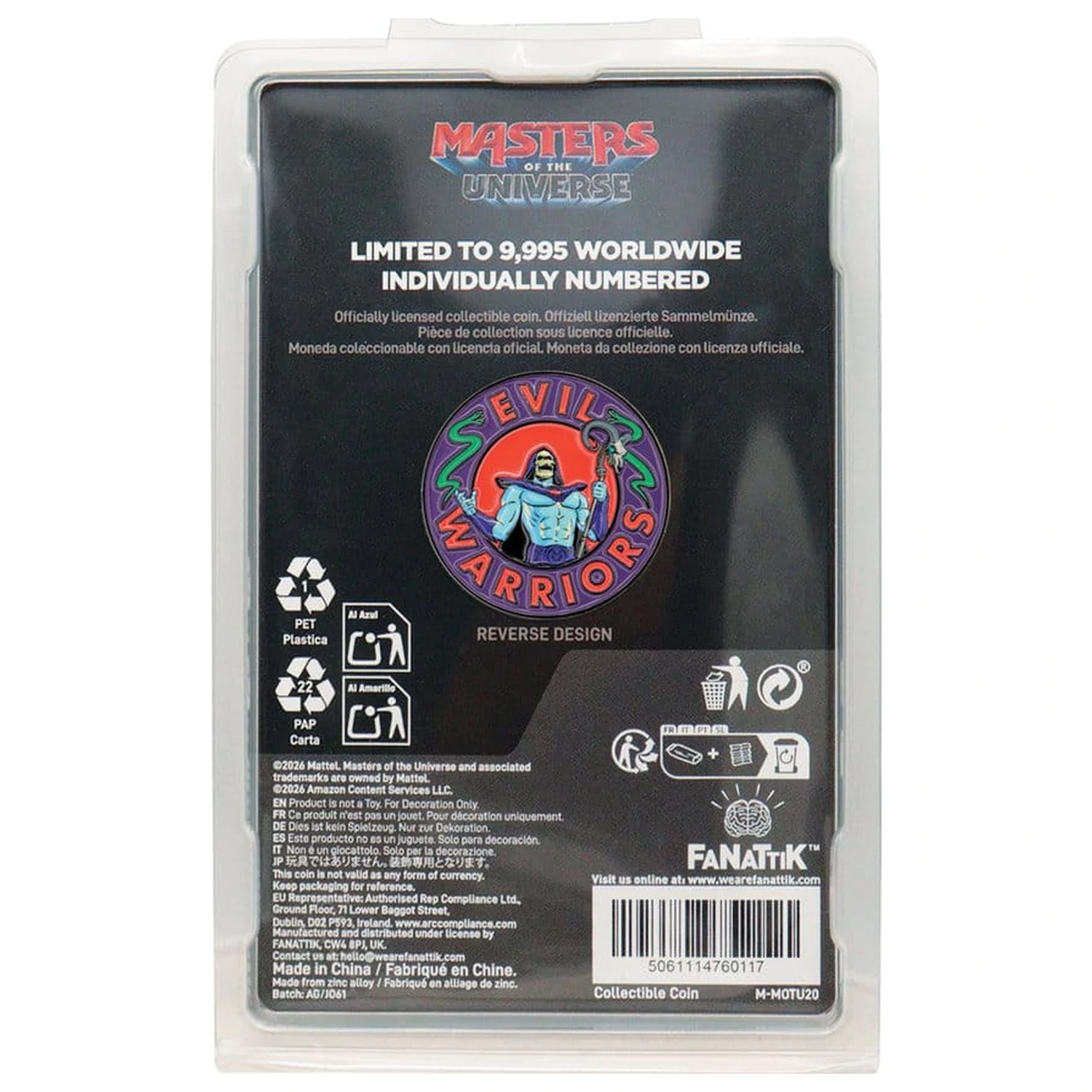 Masters of the Universe 2026 Zberateľská minca He-Man & Skeletor Limitovaná edícia produktová fotografia