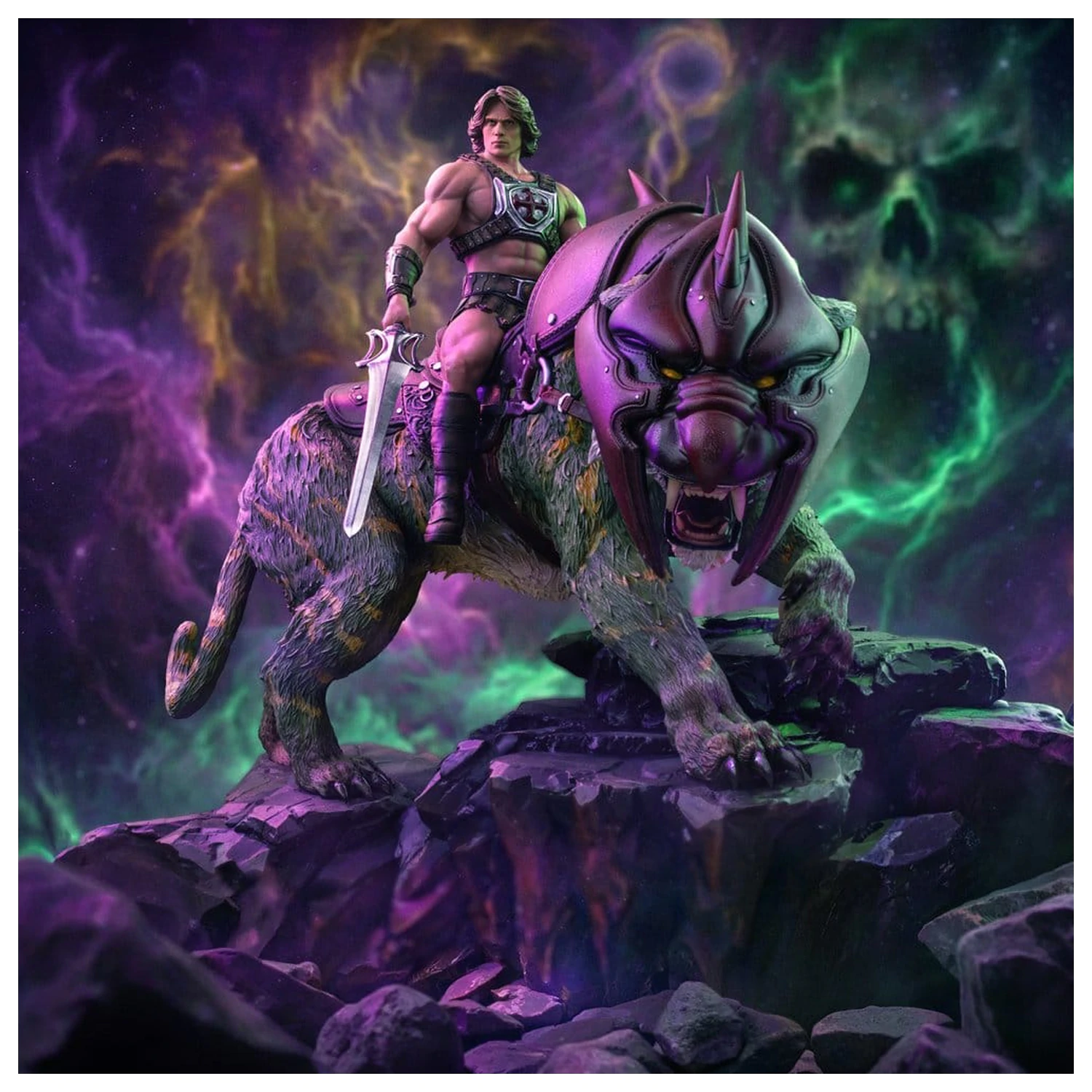 Masters of the Universe Socha Art Scale 1/10 He-Man and Battle Cat 33 cm produktová fotografia