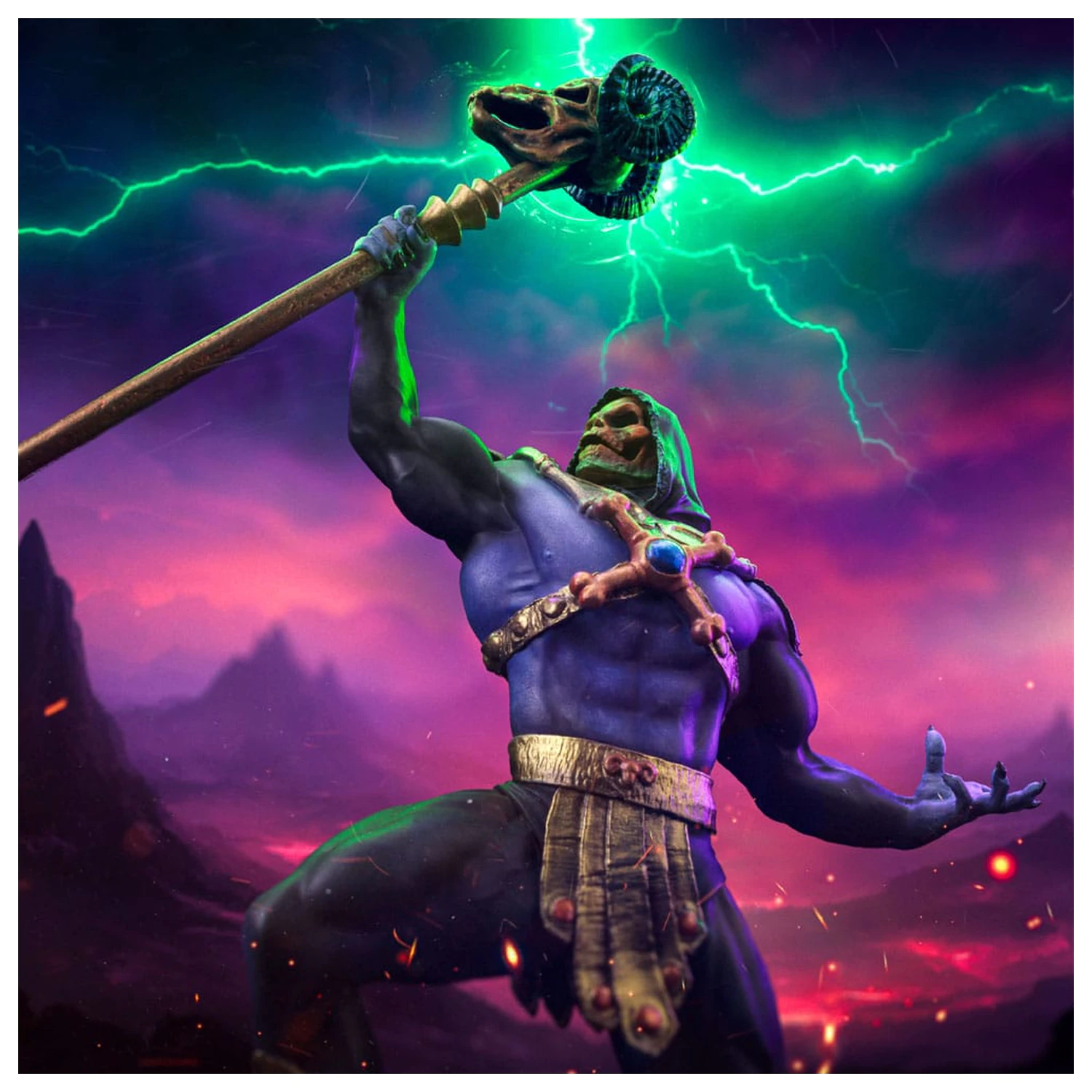 Masters of the Universe Art Scale socha 1/10 Skeletor Disco Ver. 28 cm produktová fotografia
