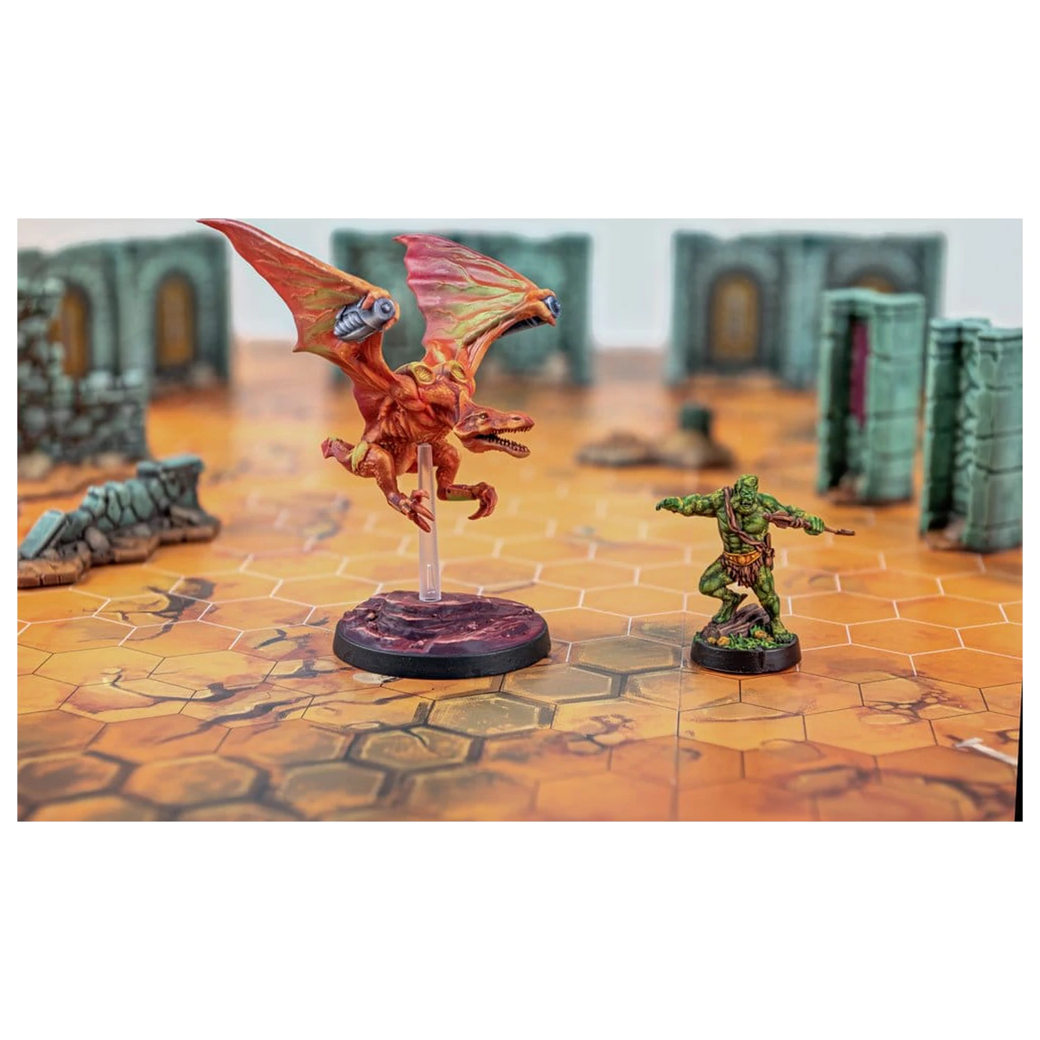 Masters of the Universe: Battleground Miniatures Game Wave 11: Preternian Heroes (Moss Man / Turbodactyl) *German Version* produktová fotografia
