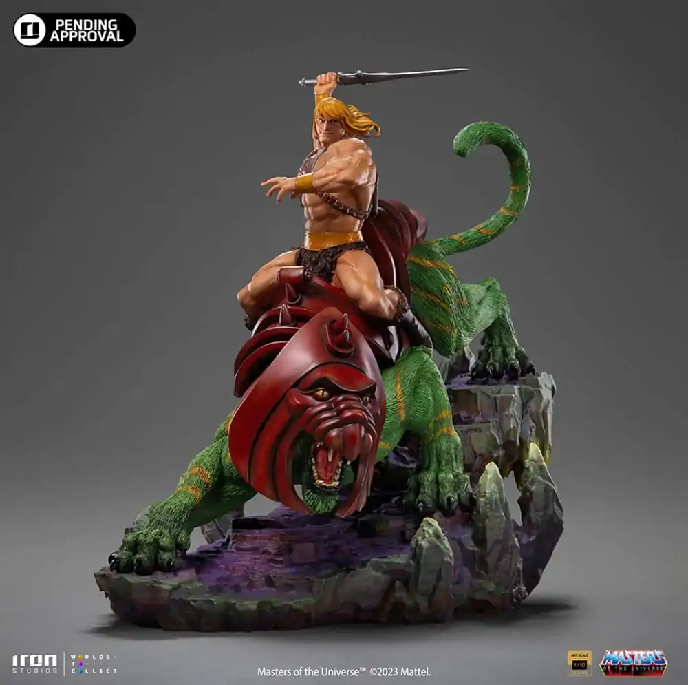 Masters of the Universe Deluxe Art Scale Statue 1/10 He-man and Battle Cat 31 cm termékfotó