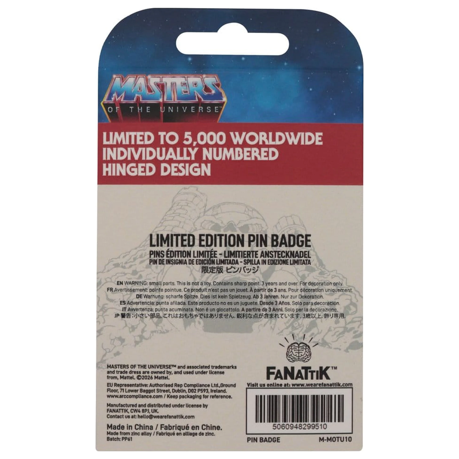 Masters of the Universe Pin Badge Hinged Castle Grayskull Limited Edition produktová fotografia