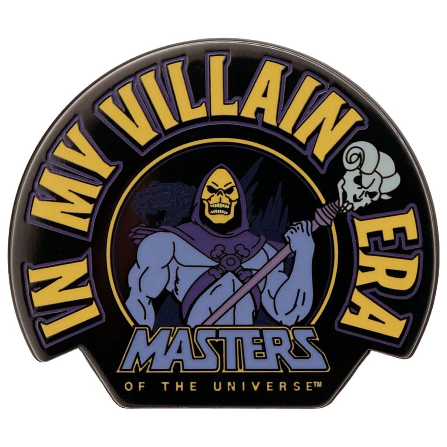 Masters of the Universe odznak Skeletor limitovaná edícia produktová fotografia