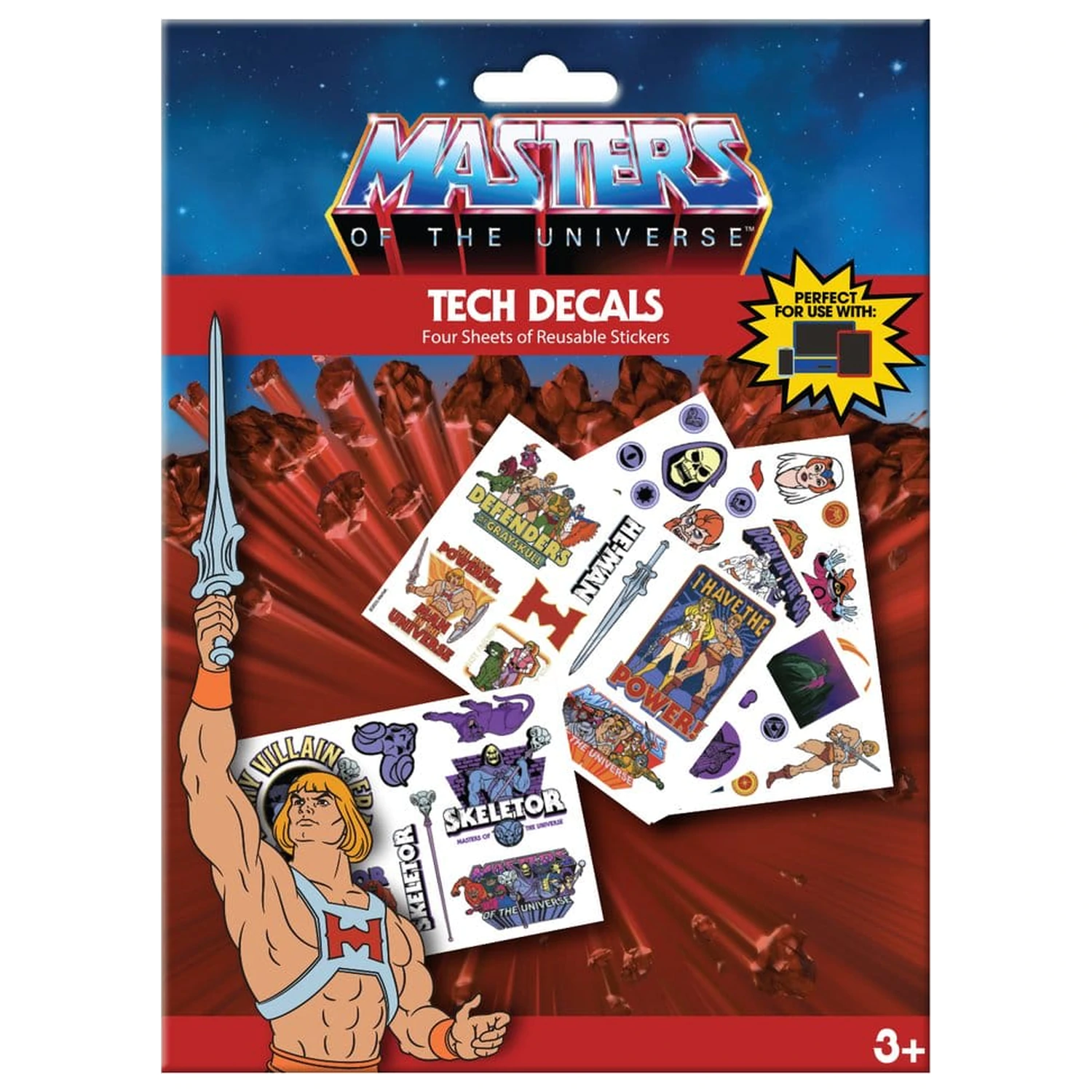 Masters of the Universe Tech Balenie nálepiek produktová fotografia