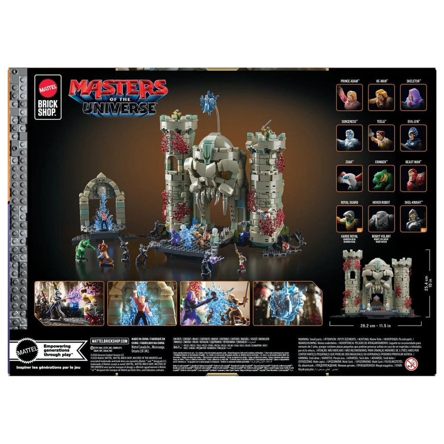 Masters of the Universe Mattel Brick Shop Stavebnica Castle Grayskull produktová fotografia
